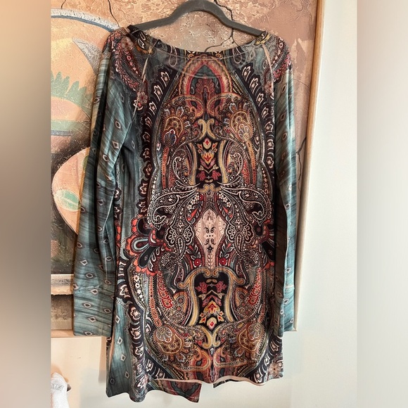 S-12 Sequins Embellished Long-Sleeve Boho Dress - Picture 6 of 9